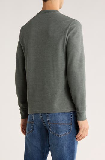 Notch Neck Cotton Mélange Pullover