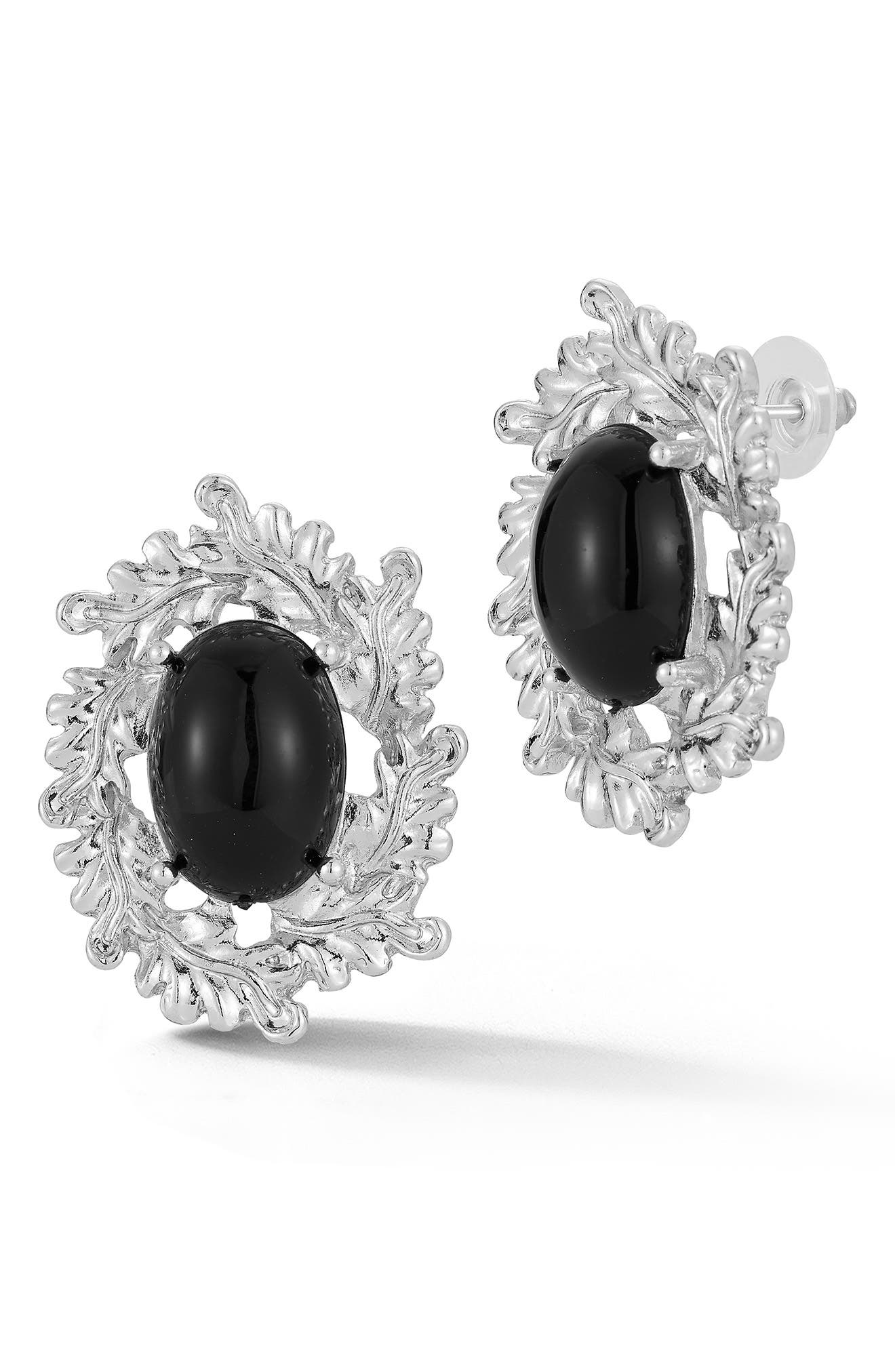SPHERA MILANO Ornate Wreath Stud Earrings