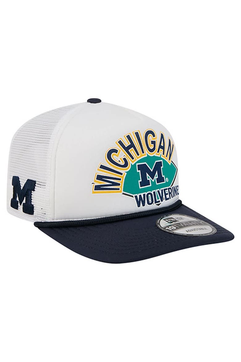 Men's New Era  White Michigan Wolverines Diamond 19TWENTY Golfer Adjustable Hat, Main, color, White