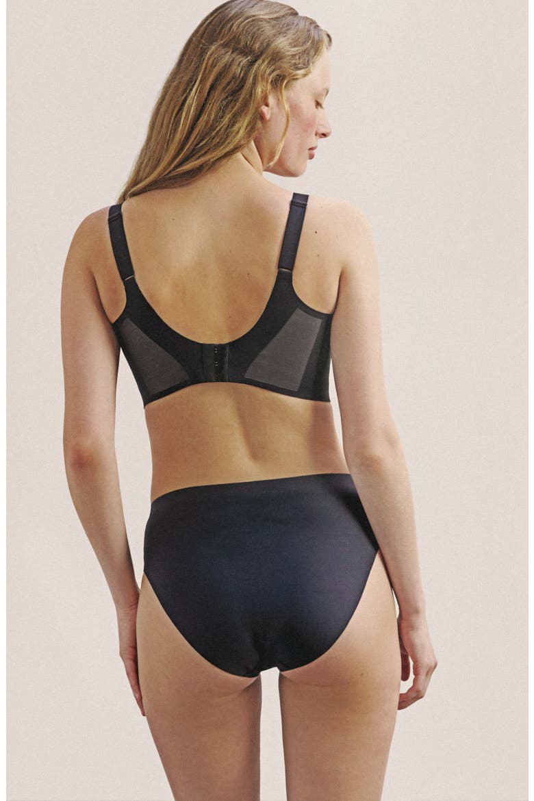 Defi Wireless High Support Bra, Alternate, color, BLACK