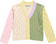 Cotton Emporium Kids' Pointelle Colorblock Cardigan