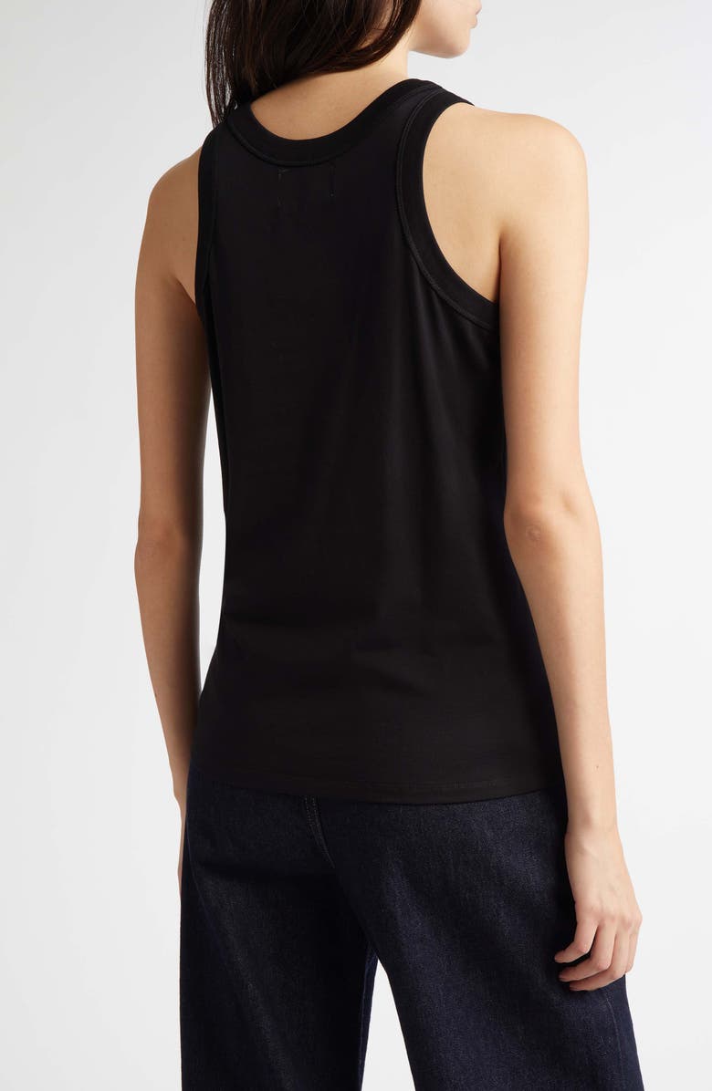 LOULOU DE SAISON Poso Supima<sup>®</sup> Cotton Tank, Alternate, color, Black