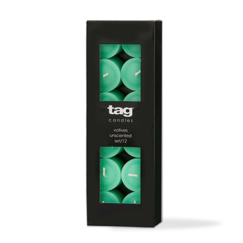 Color Studio Seafoam Votive Candles Set of 12 Smokeless