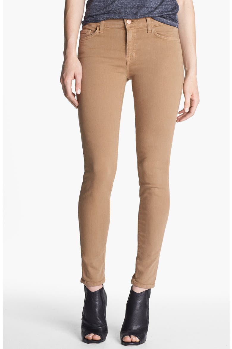 Overdyed Skinny Leg Jeans, Main, color, PALE SAHARA