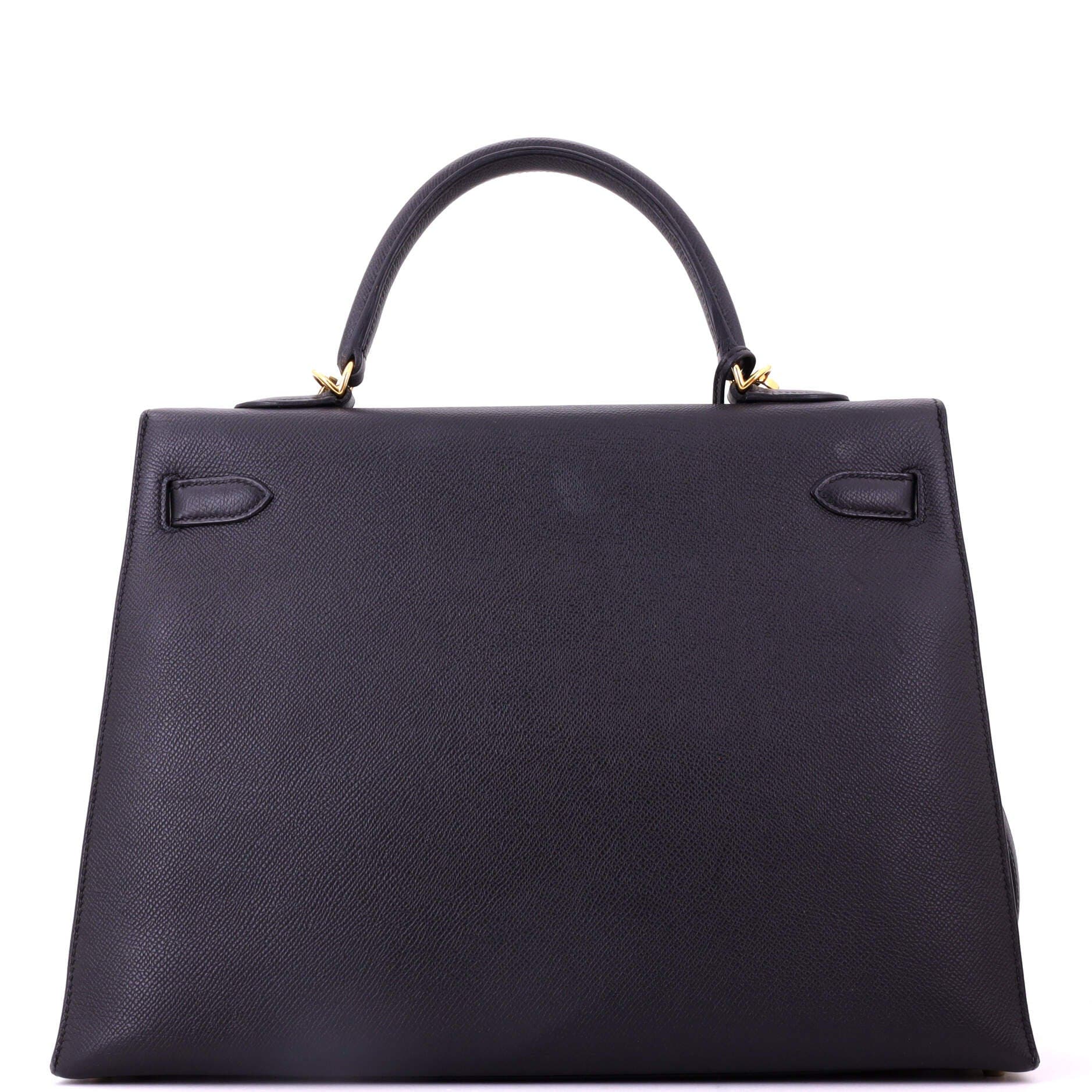 Kelly Handbag Black Epsom with Gold Hardware 35, Alternate, color, Black