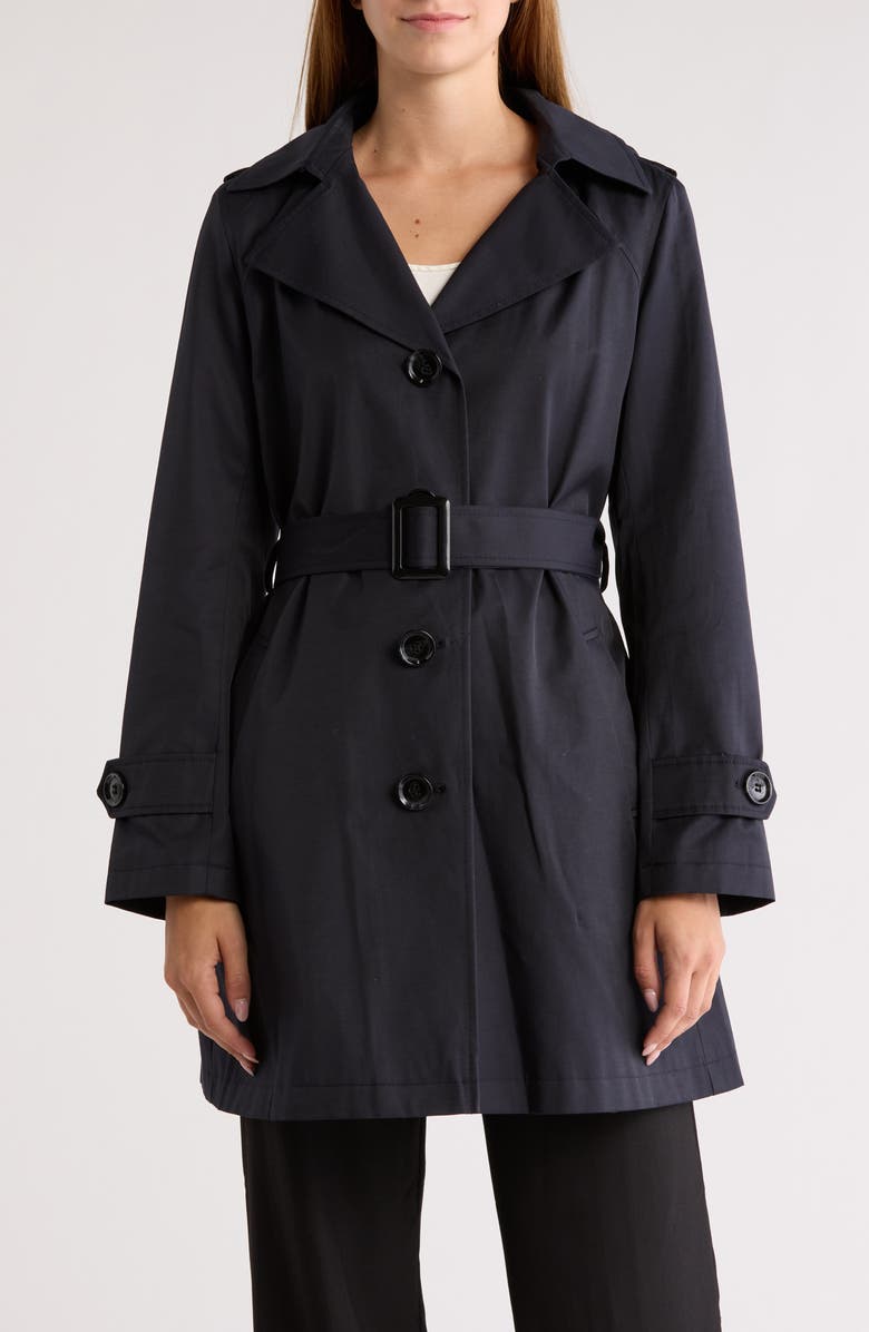 Sam Edelman Button Front Belted Trench Coat, Main, color,