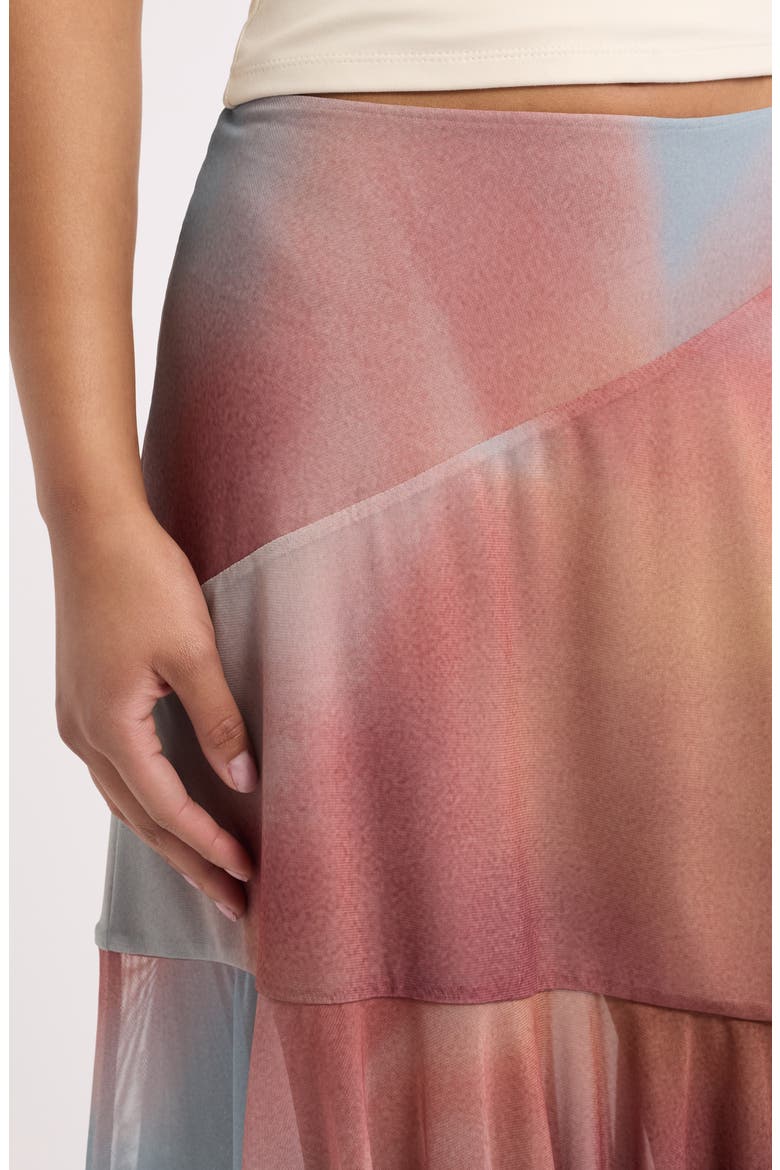 Mirada Asymmetrical Midi Skirt, Alternate, color, BLEU