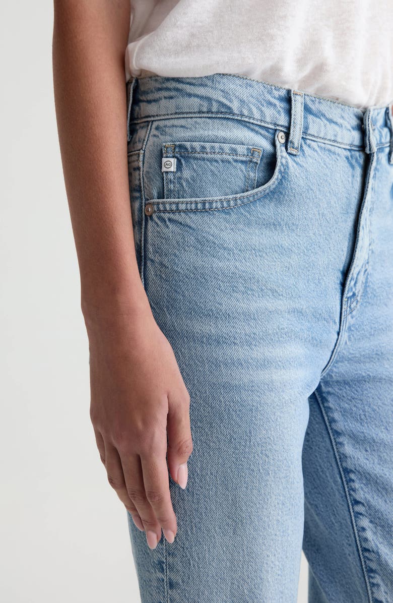 AG Brinley Raw Hem Mid Rise Ankle Straight Leg Jeans, Alternate, color,