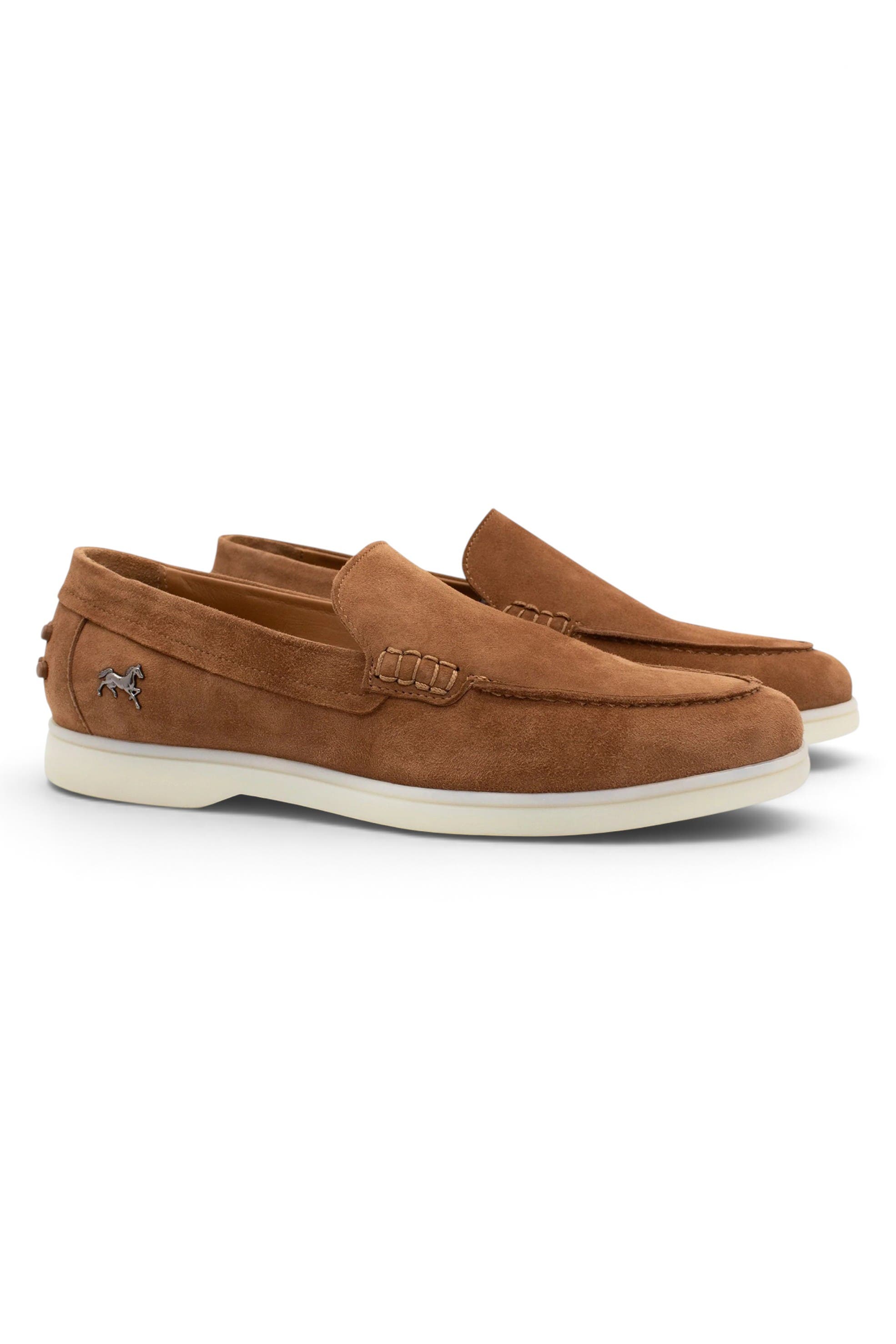 Nautical Suede Loafers, Alternate, color, Navy