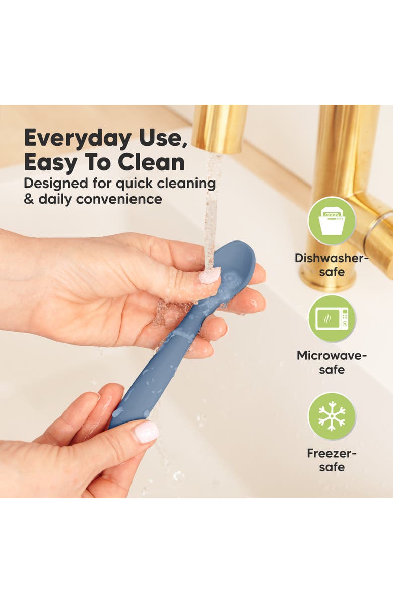 KeaBabies 3-Pack Prep Baby Spoons, Alternate, color, Slate