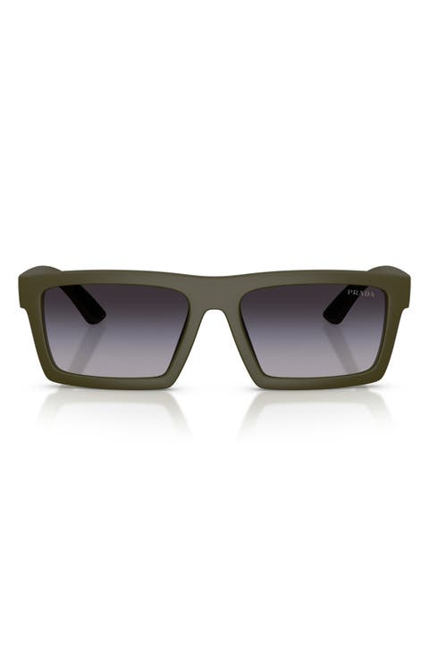 55mm Rectangular Sunglasses