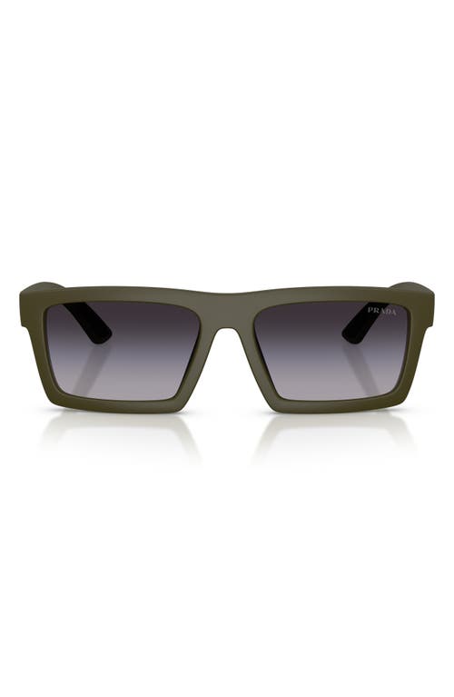 Prada Linea Rossa 55mm Rectangular Sunglasses