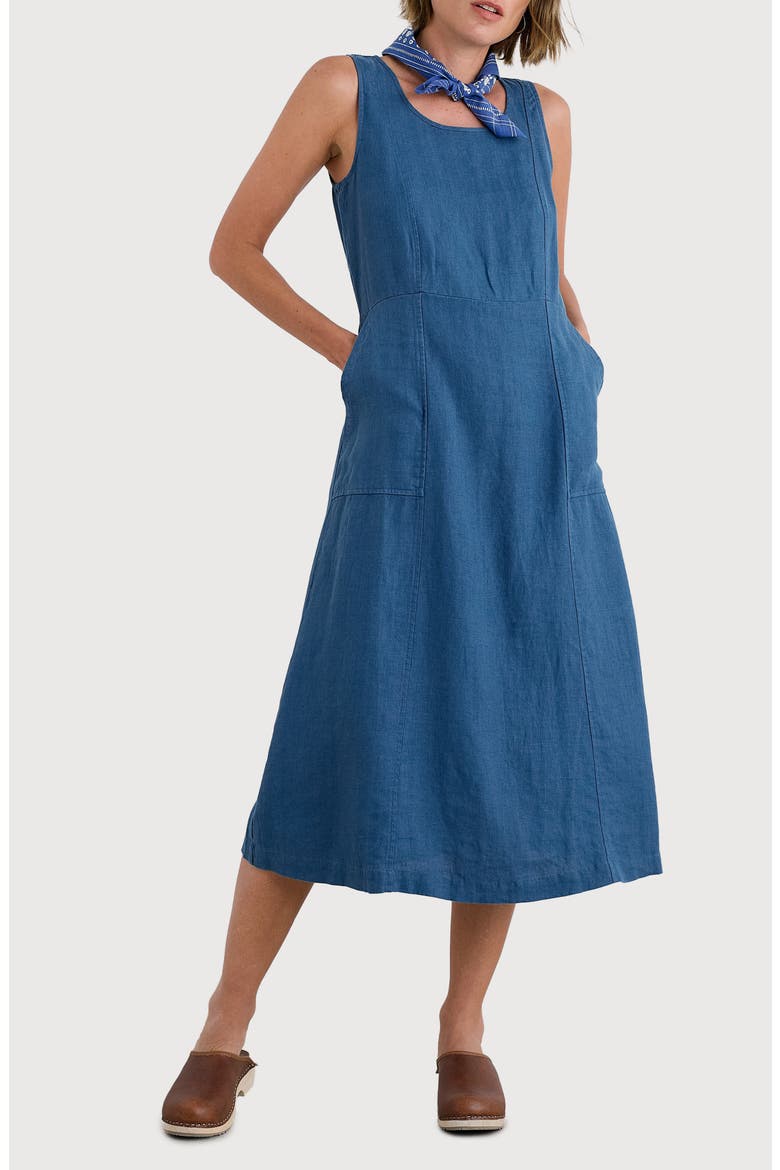 Grass Wave Sleeveless Linen Midi Dress video