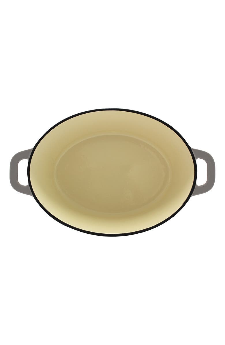 BergHOFF International 8-Quart Cast Iron Oval Covered Casserole, Alternate, color, Oyster