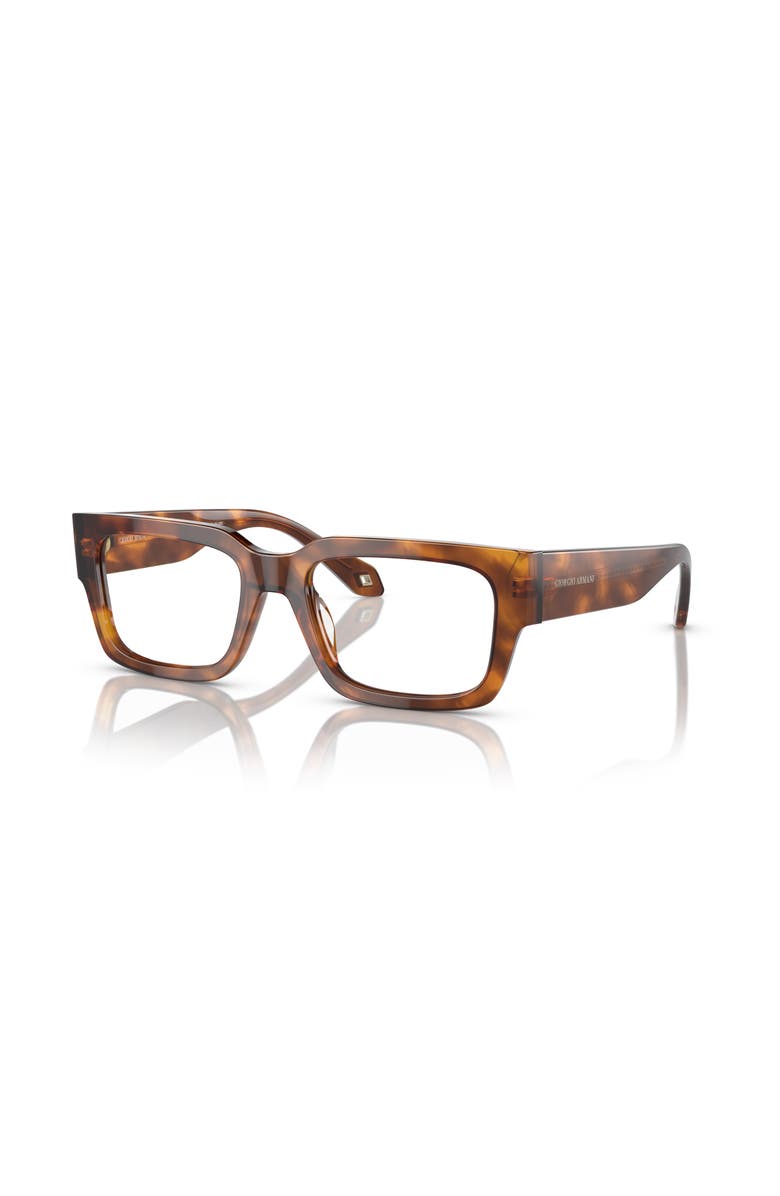 Giorgio Armani 53mm Rectangle optical glasses, Main, color, Tortoise