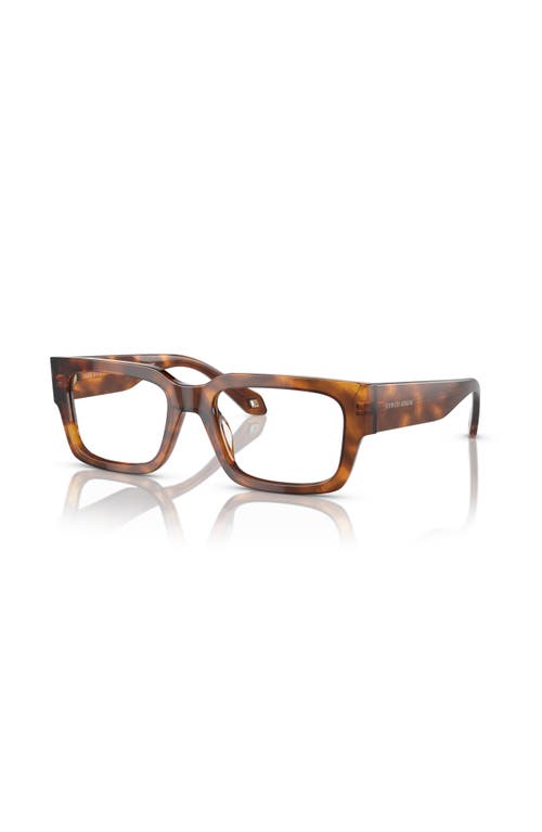 Giorgio Armani 53mm Rectangle Optical Glasses In Brown