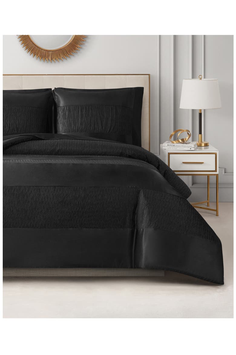 Glam Night Comforter Set, Main, color, BLACK