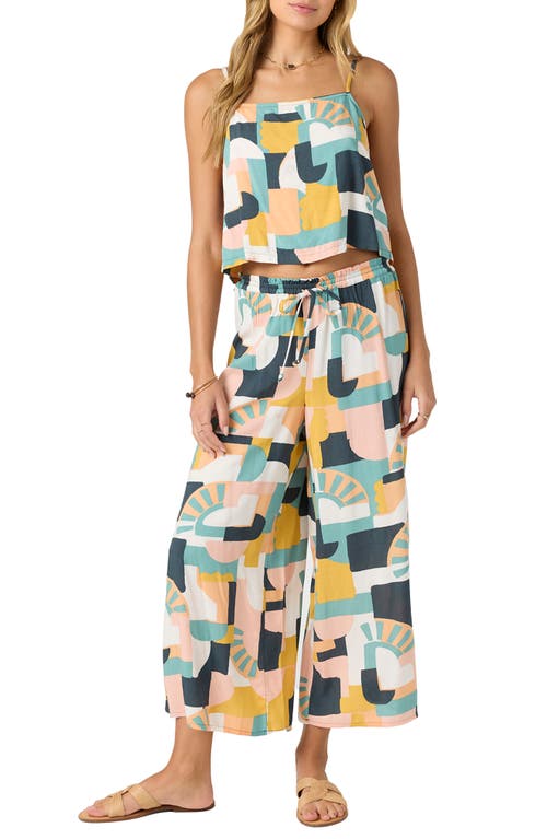 O'neill Linata Crop Camisole In Blue Multi