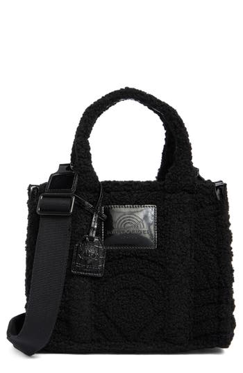 Kurt Geiger London Small Southbank Faux Fur Tote In Black