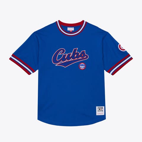 Men's Mitchell & Ness  Royal Chicago Cubs Wild Pitch Ringer T-Shirt