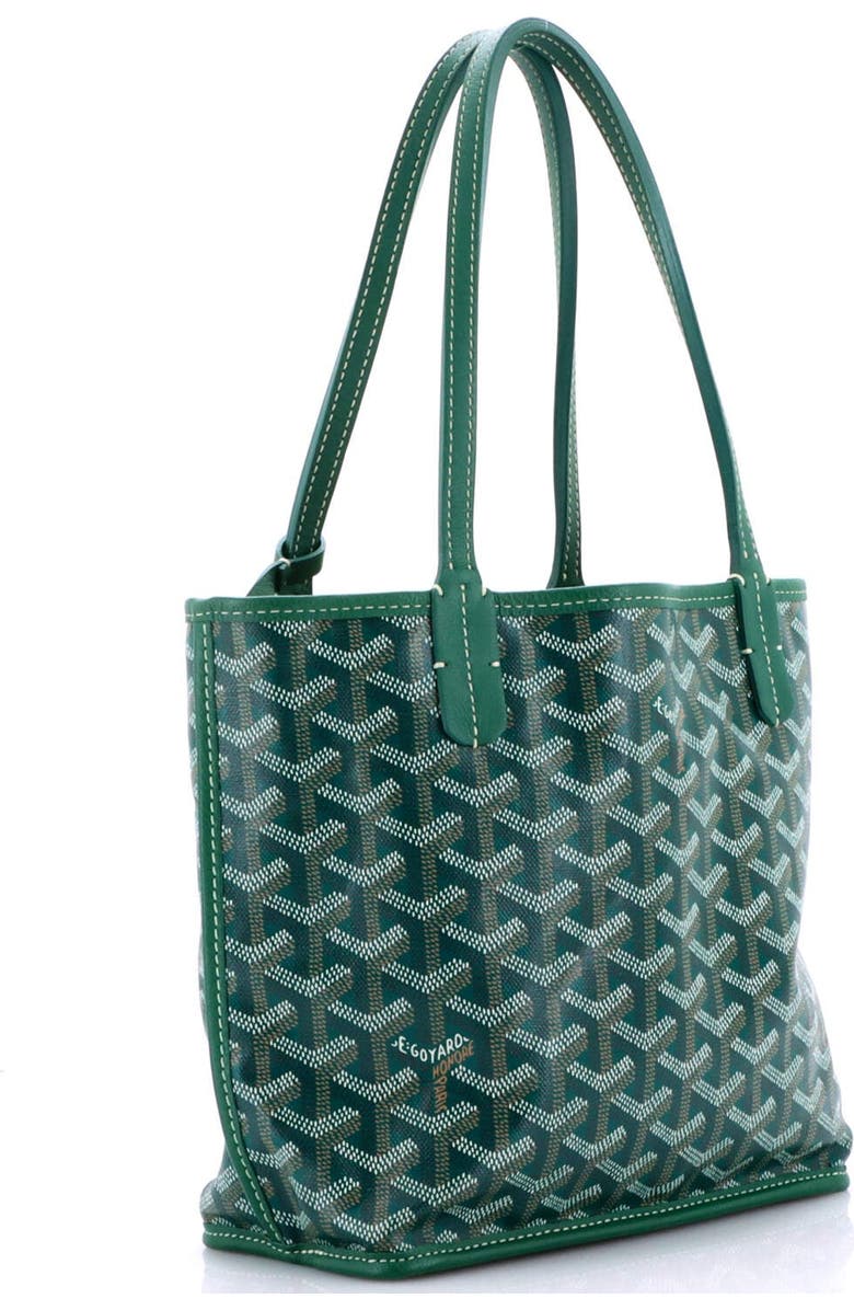 Pre-Owned Goyard Anjou Reversible Tote Coated Canvas Mini, Alternate, color, Green