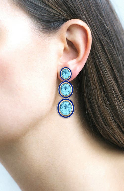 Goshwara Melange 3-tier Drop Earrings In Blue