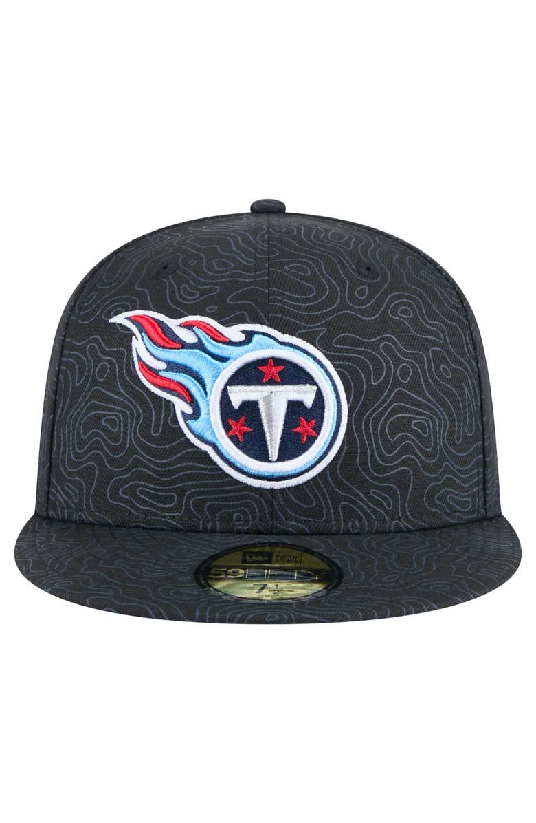 New Era Men's New Era Black Tennessee Titans Geo 59FIFTY Fitted Hat, Alternate, color, Black