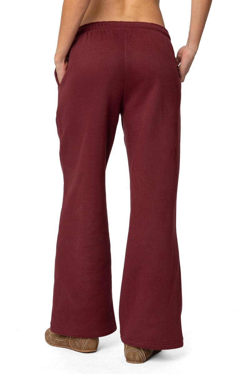 EDIKTED Get Edikted Relaxed Fit Sweatpants, Alternate, color, Burgundy
