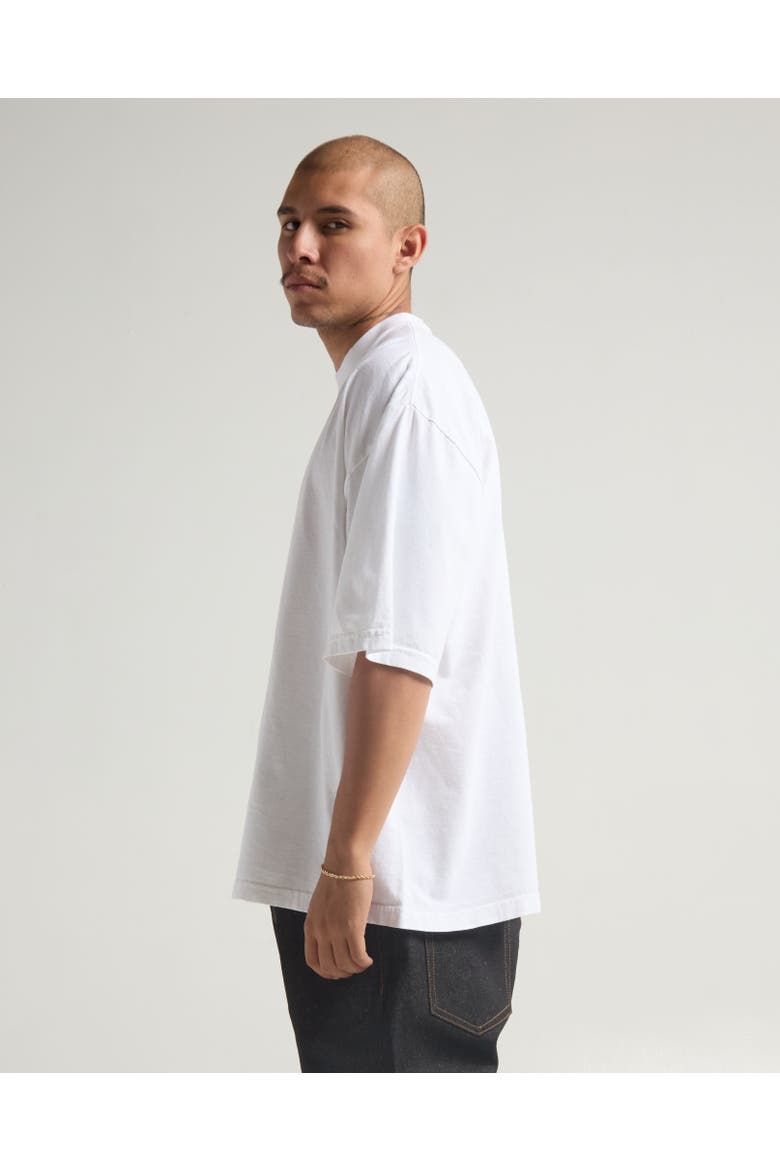 Garment Dye Drop Shoulder Oversize Tee, Alternate, color, White