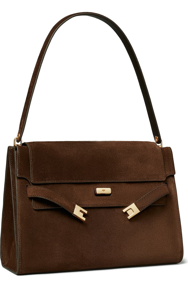 Tory Burch Large Lee Radziwill Suede Shoulder Bag, Alternate, color,