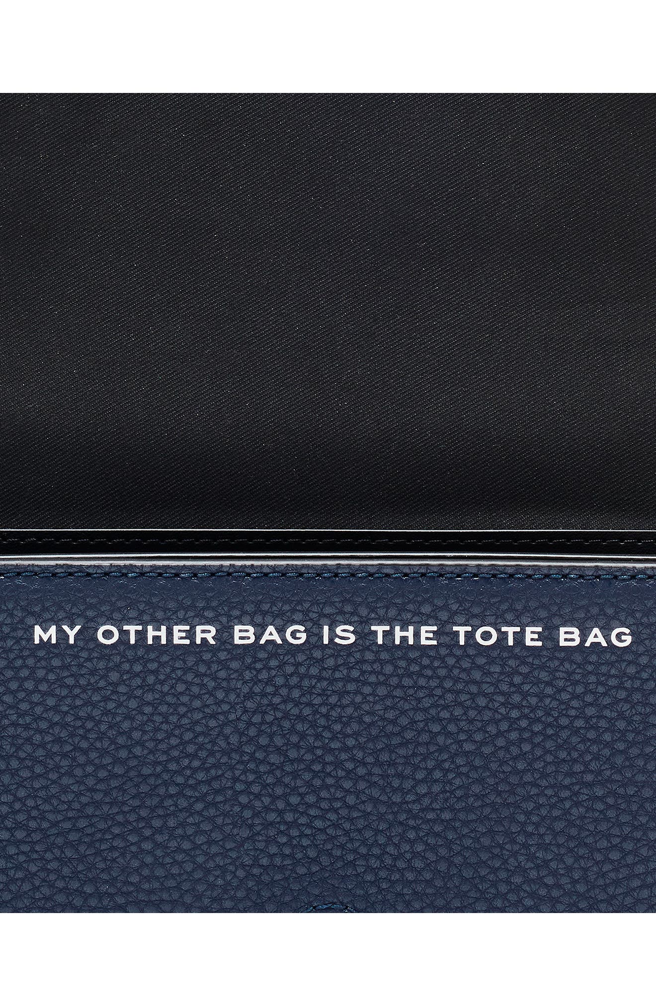 Marc Jacobs The Mini Leather Crossbody Bag, Alternate, color, Navy Multi