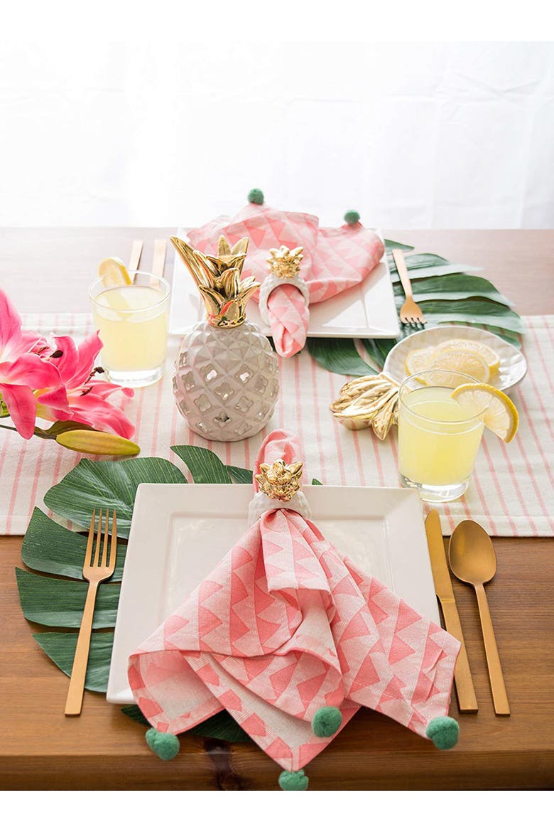 Bermuda Triangles Napkin Set/6, Alternate, color, Bermuda Pink
