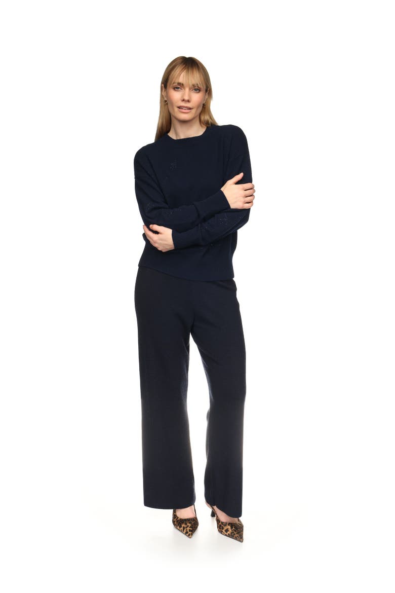 Stargazer Hotfix Crewneck Sweater, Alternate, color, Navy
