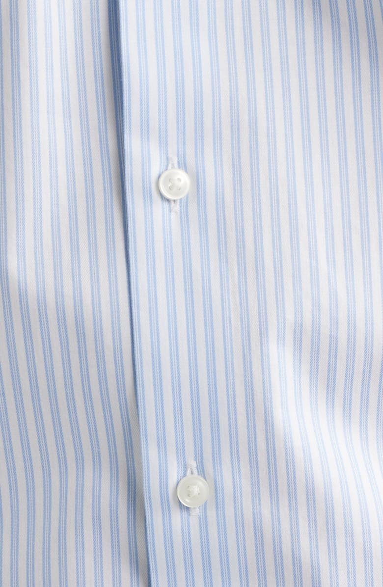 BOSS Hank Slim Fit Stripe Stretch Cotton Dress Shirt, Alternate, color, Light/ Pastel Blue
