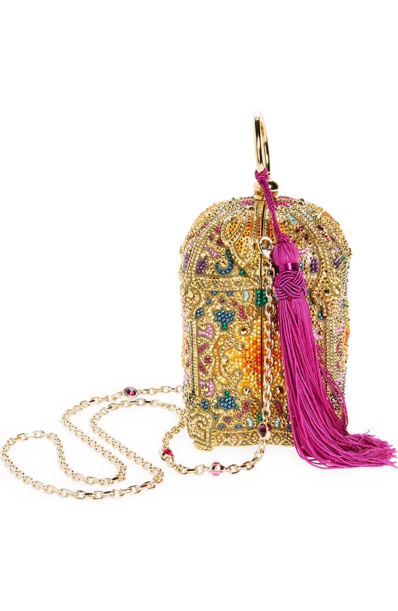 Judith Leiber Lantern Divine Crystal Embellished Clutch, Alternate, color, Champagne Aurum Multi