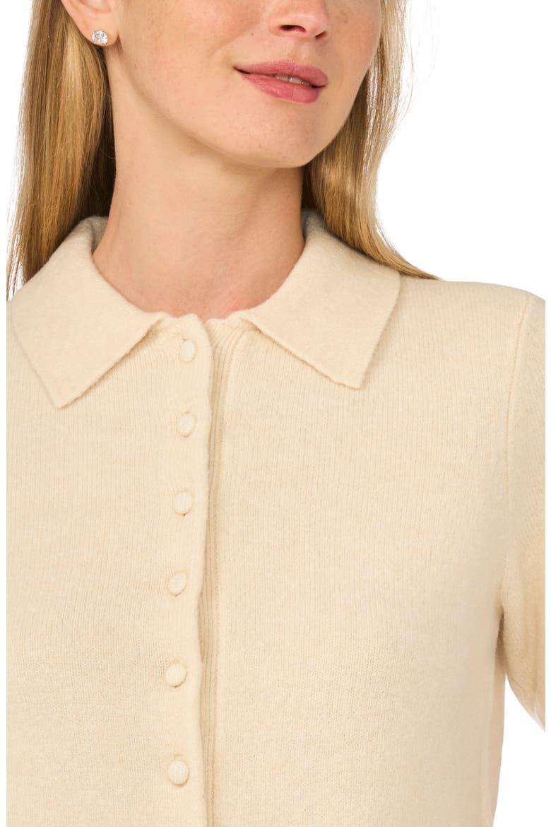 Short Sleeve Polo Sweater, Alternate, color, BIRCH