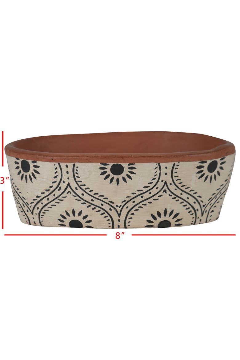 Natural Handpainted Terracotta Vase, Alternate, color, Brown
