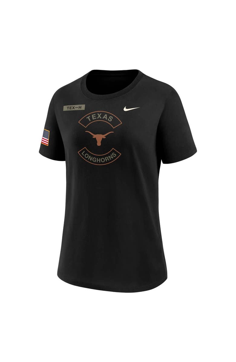 Nike Women's Nike Black Texas Longhorns 2025 Military Appreciation Dri-FIT T-Shirt, Alternate, color, Black
