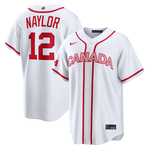 Men's Nike Josh Naylor White Canada Baseball 2026 World Baseball Classic Home Stadium Jersey