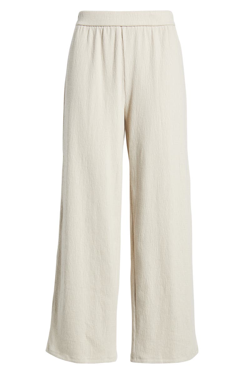 Eileen Fisher Jersey Ankle Wide Leg Pants, Alternate, color, Parus