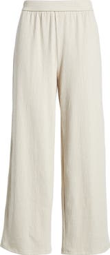 Eileen Fisher Jersey Ankle Wide Leg Pants