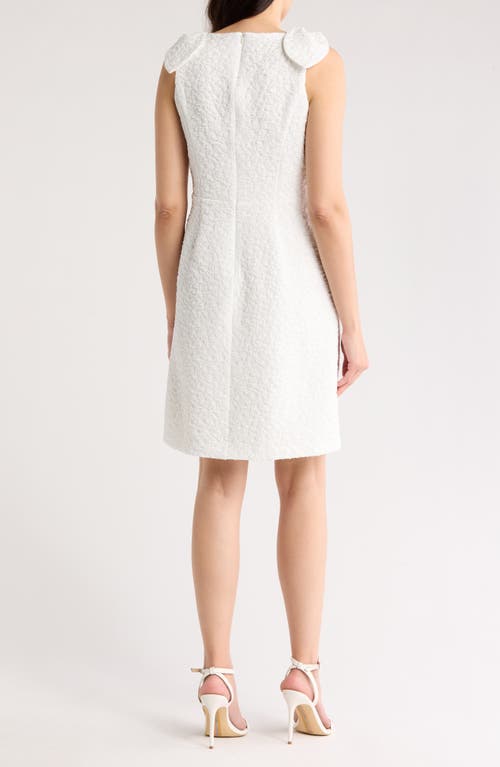 Shop Eliza J Bow Shoulder Sleeveless Jacquard Trapeze Dress