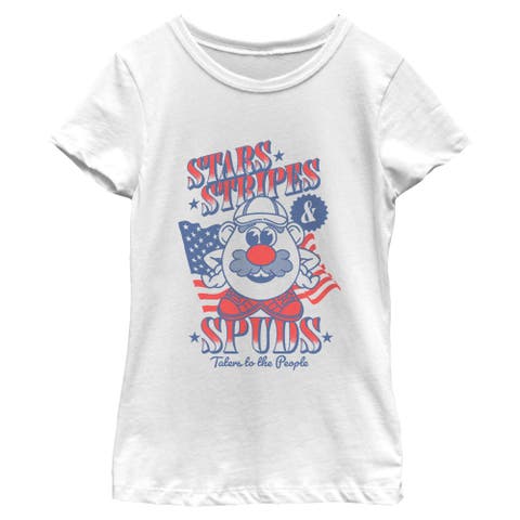 Girl's Mr. Potato Head Stars Stripes and Spuds  Graphic T-Shirt
