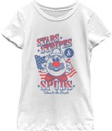 MR. POTATO HEAD Girls' Stars Stripes and Spuds Graphic Short Sleeve T-Shirt