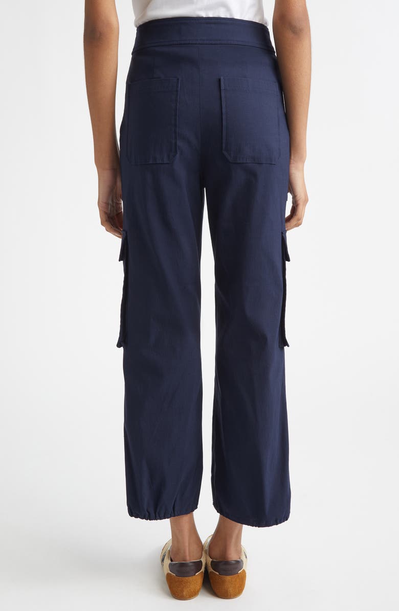 Veronica Beard Dari Crop Cargo Pants, Alternate, color, Navy