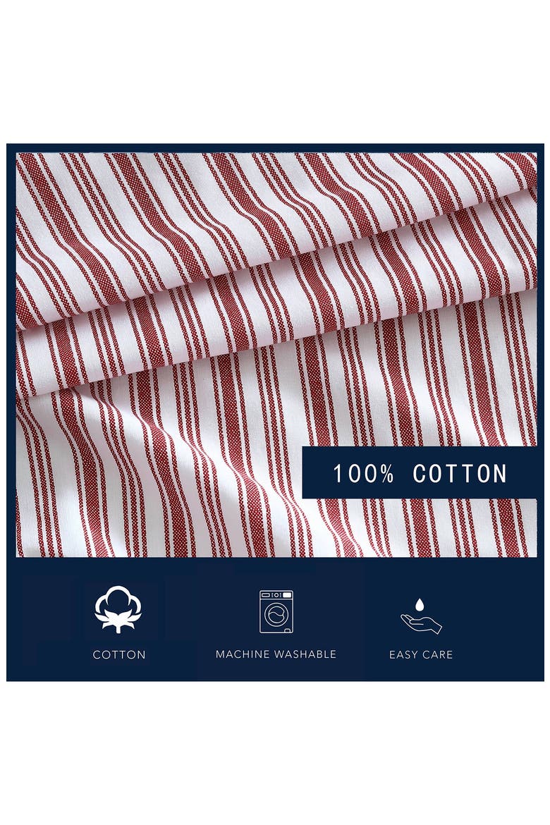 'Coleridge' Cotton Sheet Set, Alternate, color, RED