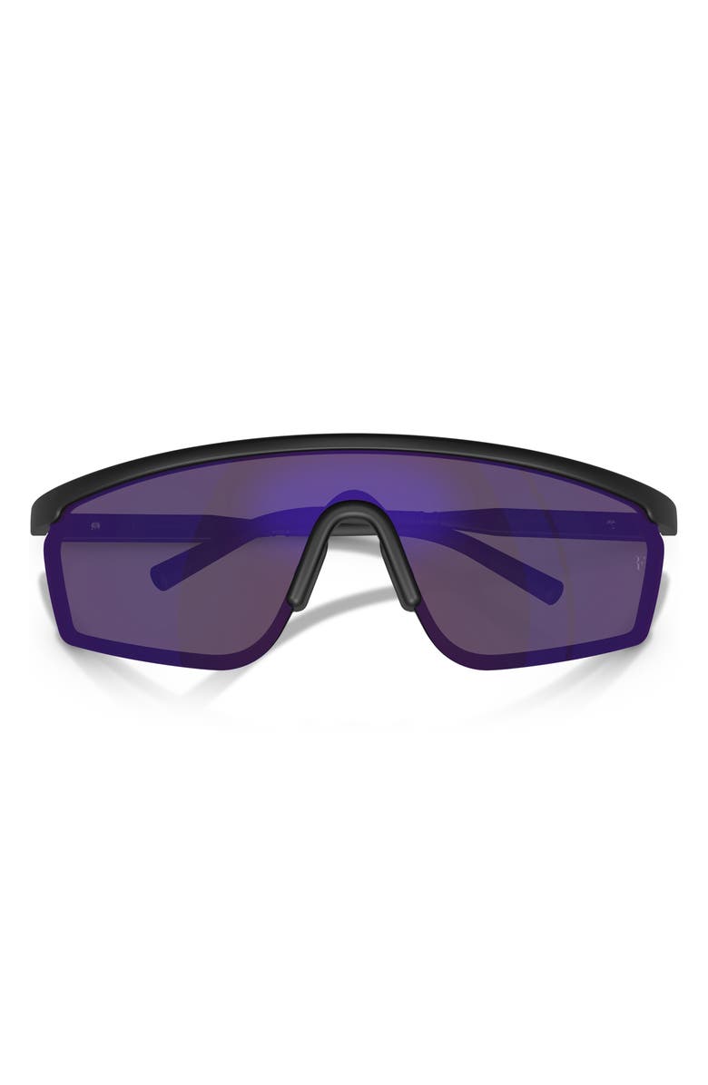 Oliver Peoples 143mm Roger Federer R-20 Irregular Sunglasses, Alternate, color, Semi-Matte Black / Purple
