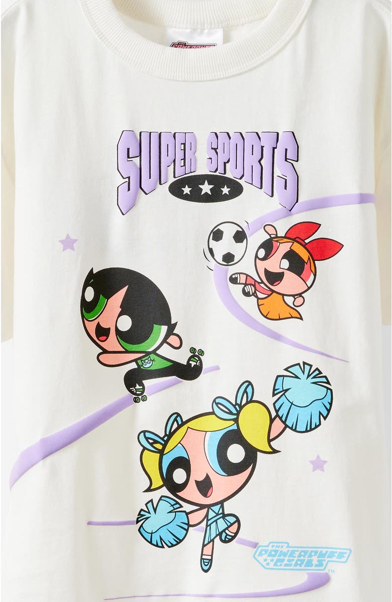 Cotton On Kids Kid's License Drop Shoulder Short Sleeve Tee, Alternate, color, Vanilla Powerpuff Girls
