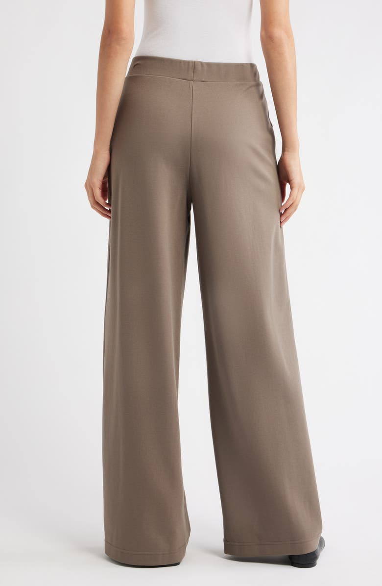 MANGO Florida Elastic Waist Pants, Alternate, color, Medium Brown