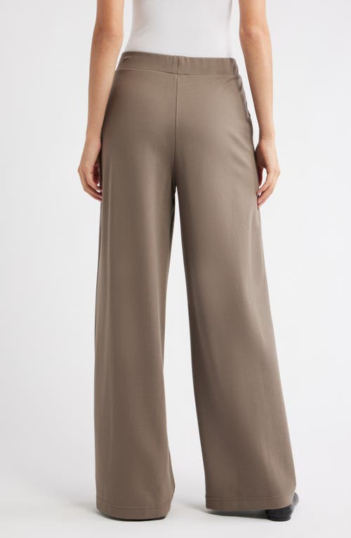 Mango Florida Elastic Waist Pants In Brown